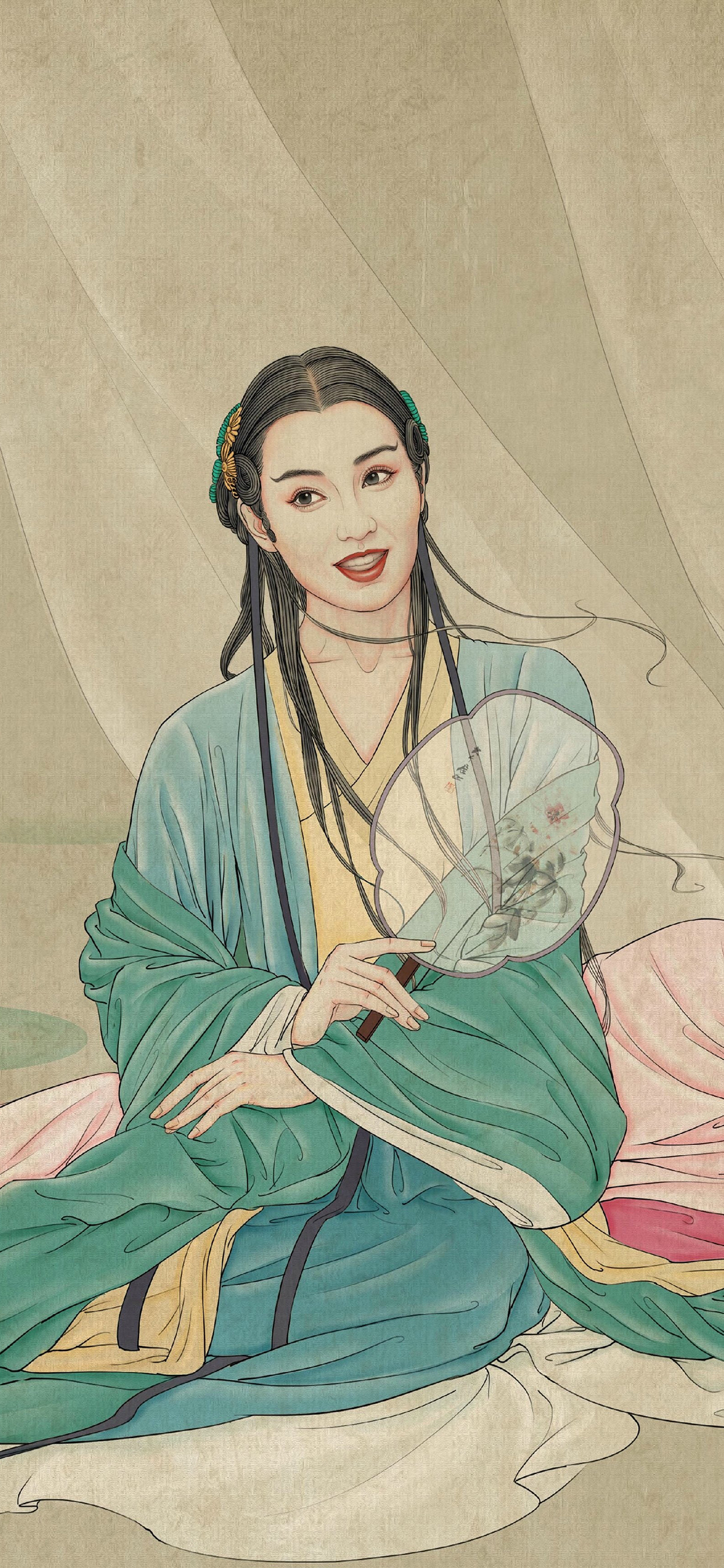 插画 青蛇 张曼玉 古风 苹果手机高清壁纸 1125