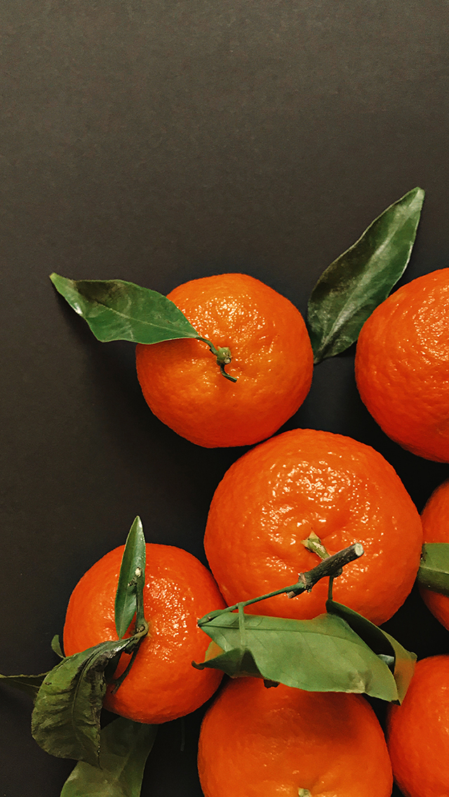 橘子 柑橘 水果 新鲜 苹果手机高清壁纸 640x11